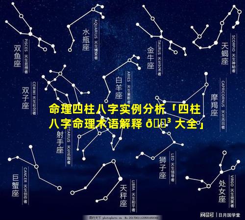 命理四柱八字实例分析「四柱八字命理术语解释 🌳 大全」